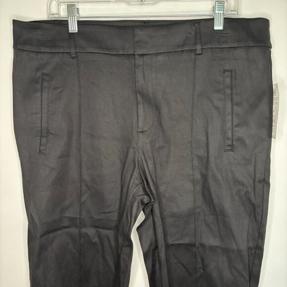 TIME and TRU NEW TT Capri Women's 16 Black Flat Front Stretch - Picture 1 of 7